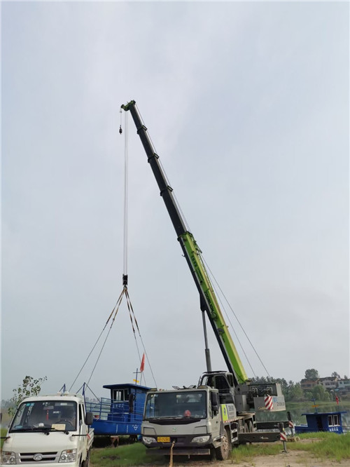 安陆市桥梁建设吊装案例